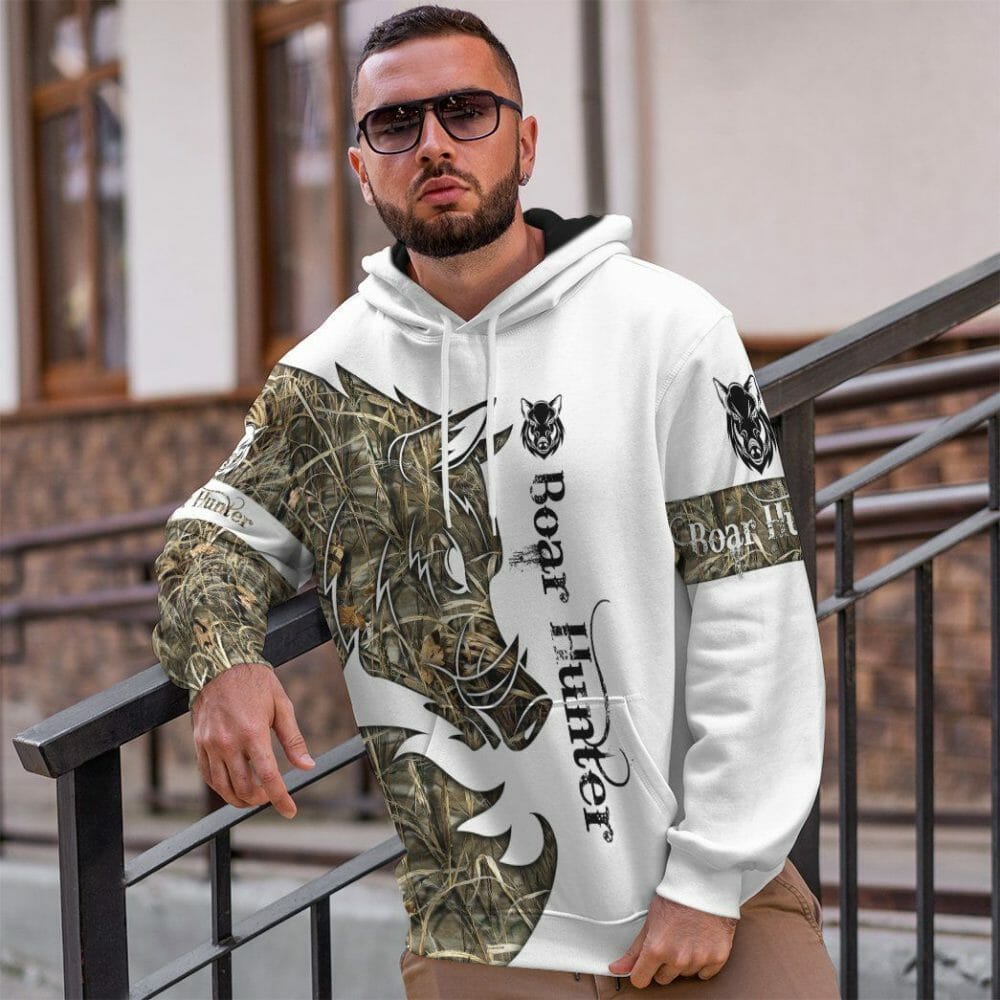 3D Wildschweinjäger Custom T-Shirt Hoodie Bekleidung