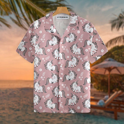 Lovely Baby Unicorn In The Magic Forest Hawaiian Shirt, Hawaiian For Gift