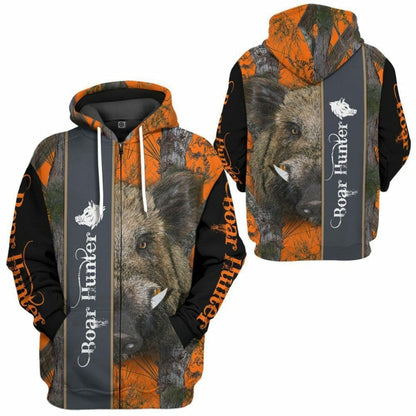 3D Wildschweinjäger Custom T-Shirt Hoodie Bekleidung