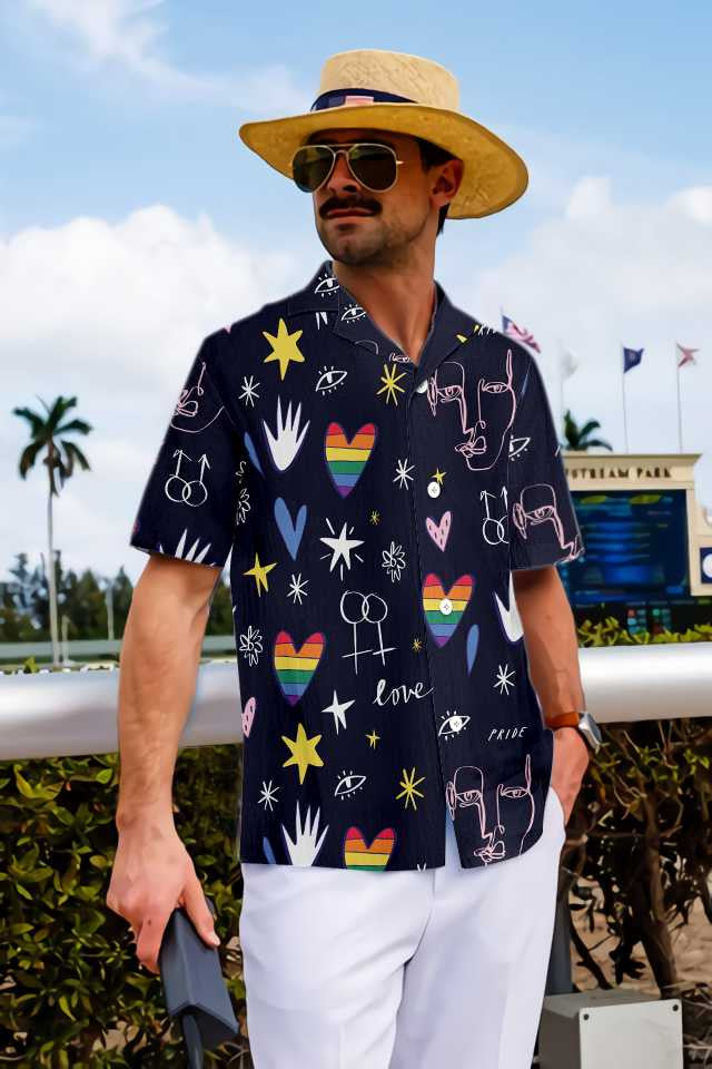 Love Is Love Happy LGBT Hawaiian Shirt, Hawaiian Shirt Gift, Christmas Gift