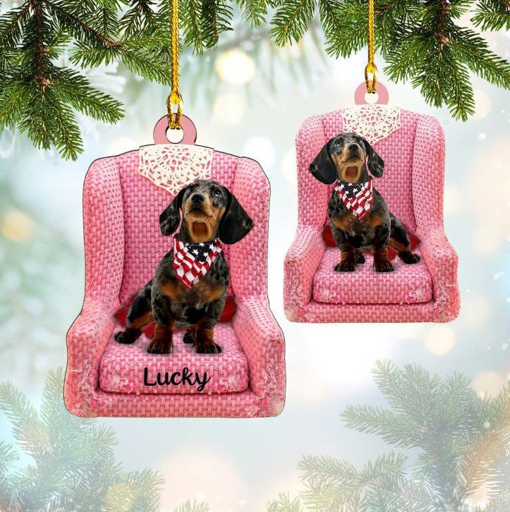 Personalized Funny Dachshund In Stock Acrylic Ornament For Christmas Gift Dog Lovers,Christmas Gift,Christmas Decoration