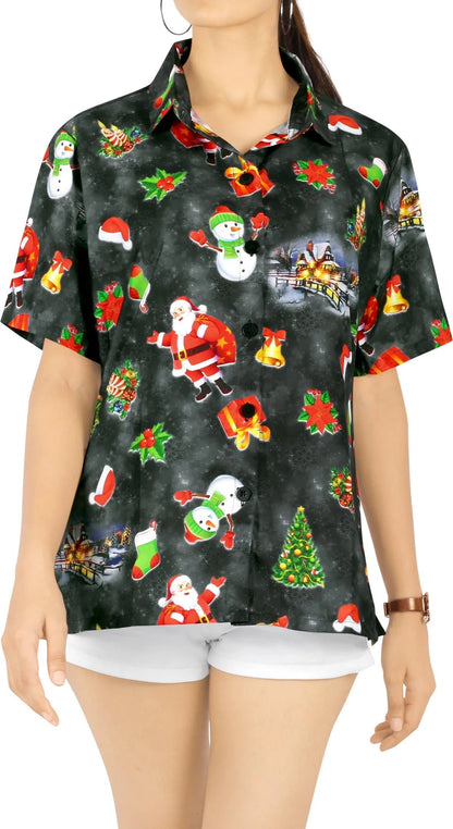 Lovely Snowman And Christmas Design Hawaiian Shirt,Hawaiian Shirt Gift, Christmas Gift