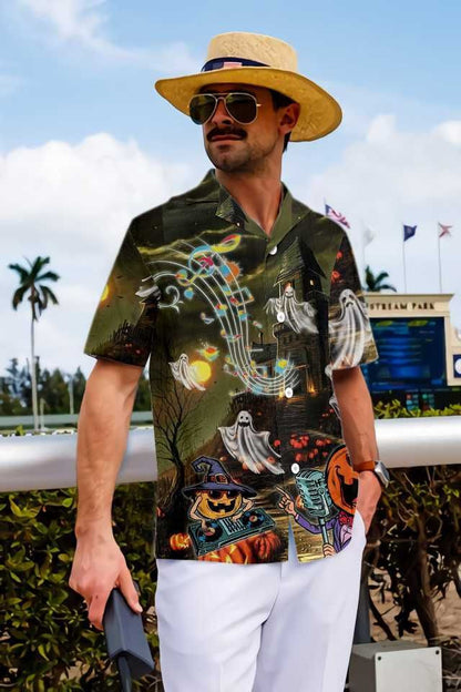 Music Night Halloween Hawaiian Shirt, Halloween Shirt For Men And Women,Hawaiian Shirt Gift, Christmas Gift