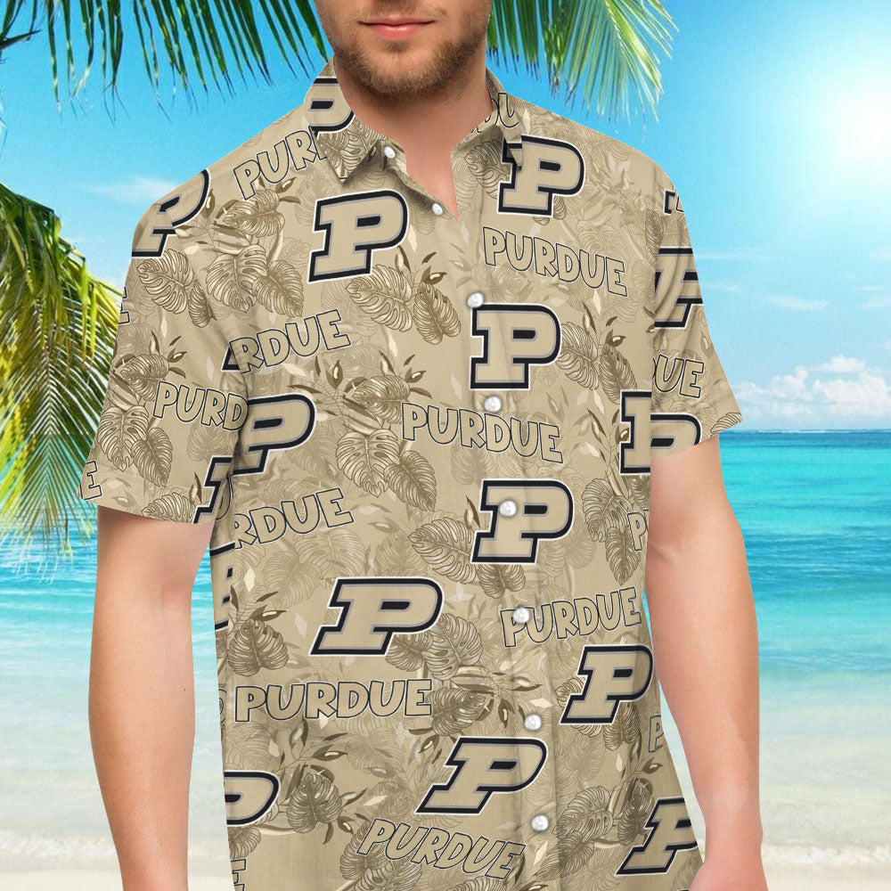 Purdue Boilermakers Aloha Shirt Hawaiian Aloha Shirt Hawaiian Shorts Beach Short Shirt, Hawaiian Shirt Gift, Christmas Gift