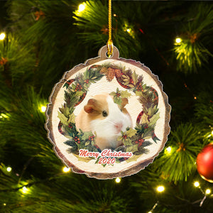 Xmas Guinea Pig Ornaments Set, Merry Christmas Ornaments Set, Funny Christmas Ornaments Family Gift Idea For Guinea Pig Lover