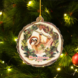 Merry Slothmas Ornaments Set, Funny Sloth Ornaments, Christmas Ornaments Family Gift Idea For Sloth Lover