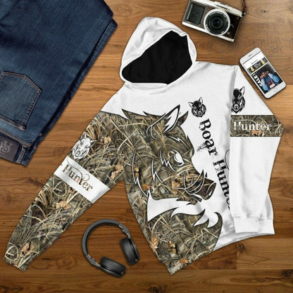 3D Wildschweinjäger Custom T-Shirt Hoodie Bekleidung