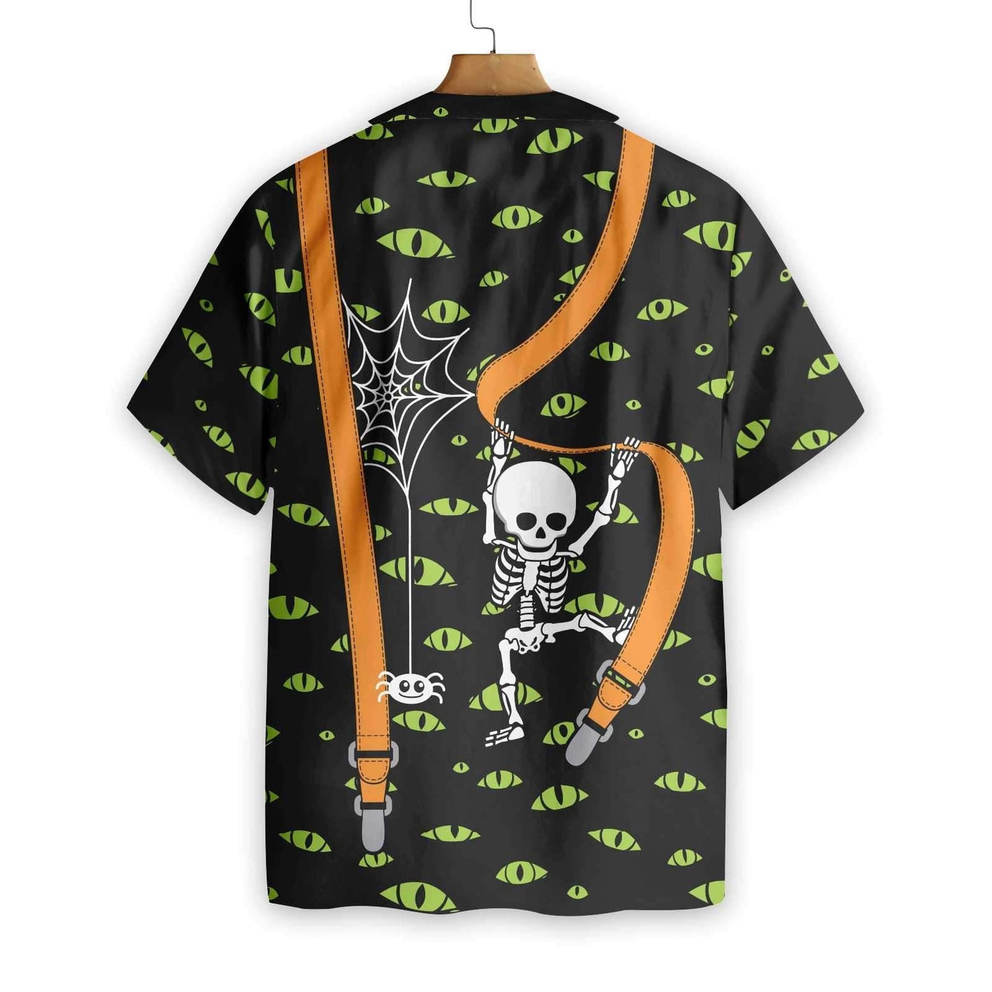 Great Halloween Skeleton And Monster Eyes Hawaiian Shirt,Hawaiian Shirt Gift, Christmas Gift