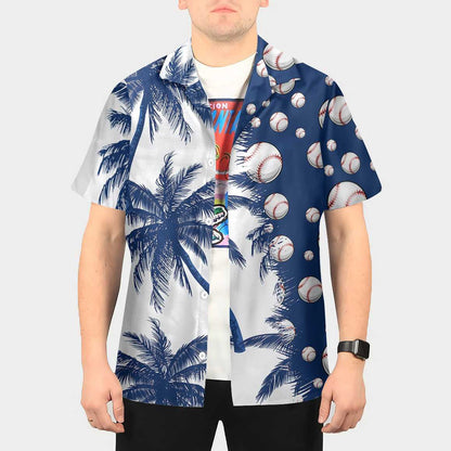 Under Palm Tree The Coolest Baseball Hawaiian Shirt, Hwaiian For Gift