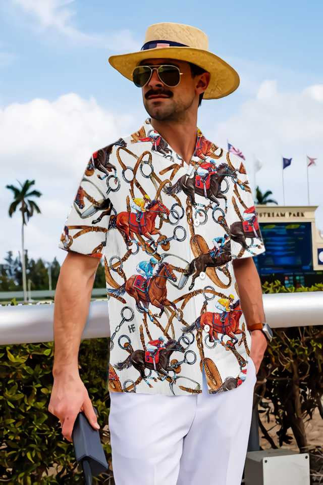 Horse And Long Rope Design Hawaiian Shirt, Hawaiian Shirt Gift, Christmas Gift
