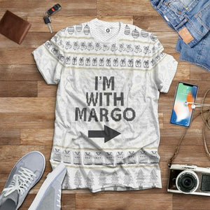 3D Im With Margo National Lampoon Christmas Vacation Ugly Sweater Custom Tshirt Hoodie Apparel