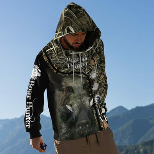 3D Love Boar Hunter Custom Tshirt Hoodie Apparel