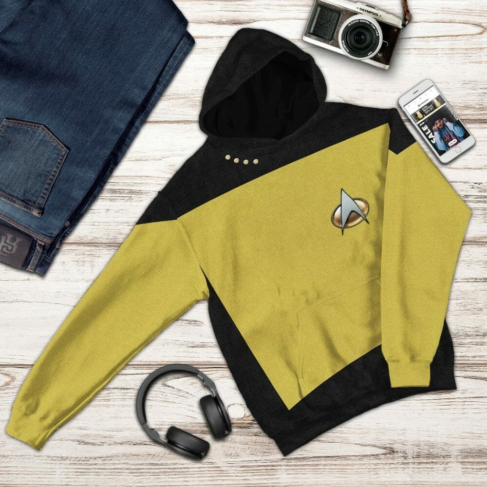 3D Star Trek The Next Generation 1987 1994 Yellow Custom Tshirt Hoodie Apparel