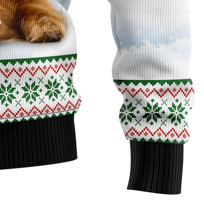 Dreaming Golden Retriever Under Snow Ugly Christmas Sweater,Christmas Ugly Sweater,Christmas Gift,Gift Christmas 2024
