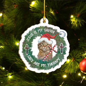 Maine Coon Cat Ornaments Set, Meowy Christmas Ornaments Set, Funny Xmas Ornaments Family Gift Idea For Cat Lover