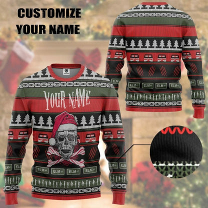 3D Custom Skul Hässliche Weihnachten T-Shirt Hoodie Bekleidung