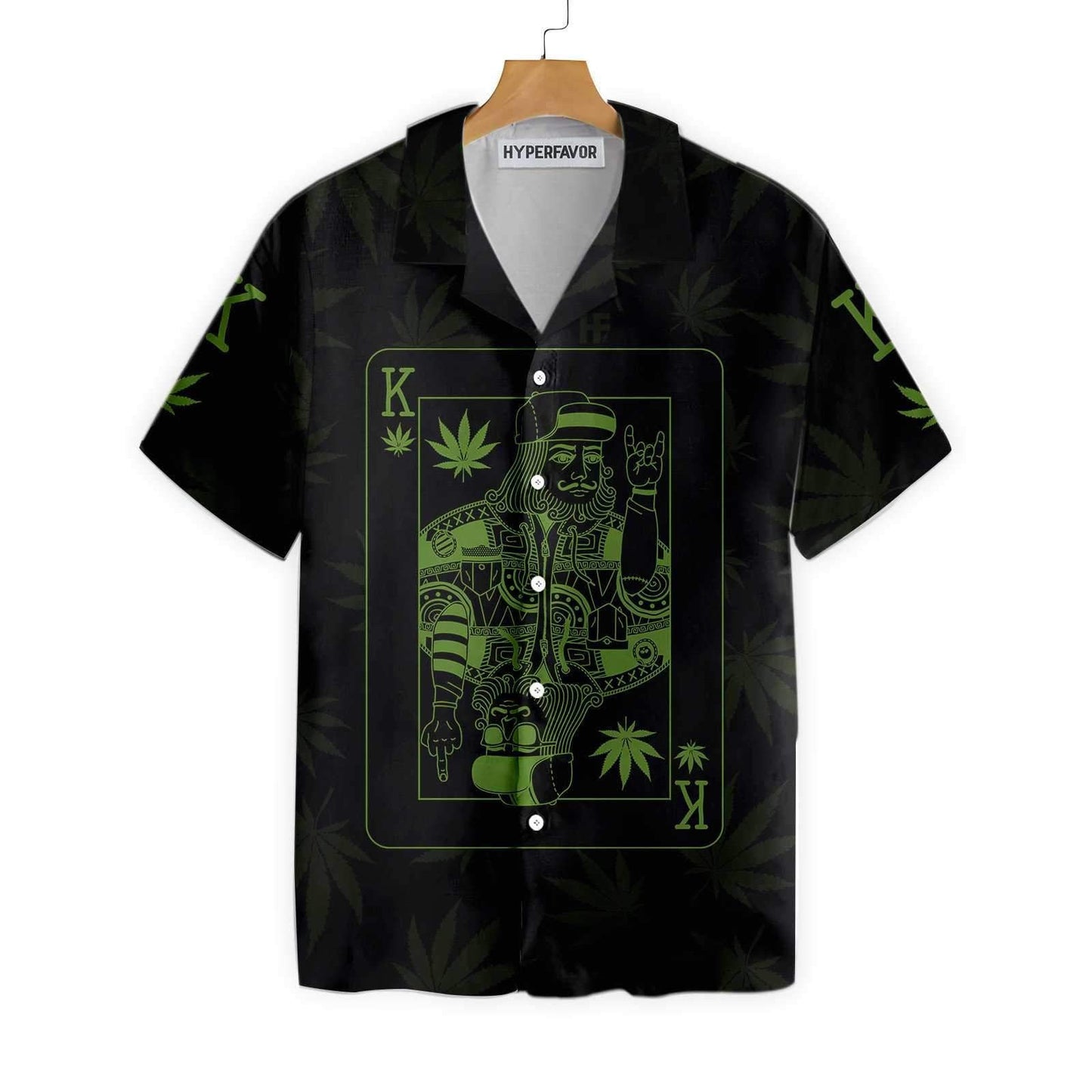 Dope Marijuana King Card Design Hawaiian Shirt,Hawaiian Shirt Gift, Christmas Gift