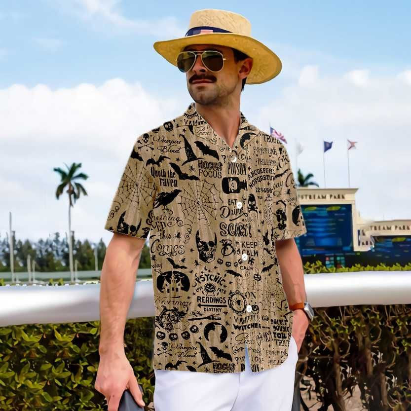 Halloween Ouija Shirt For Men Hawaiian Shirt, Hawaiian For Gift