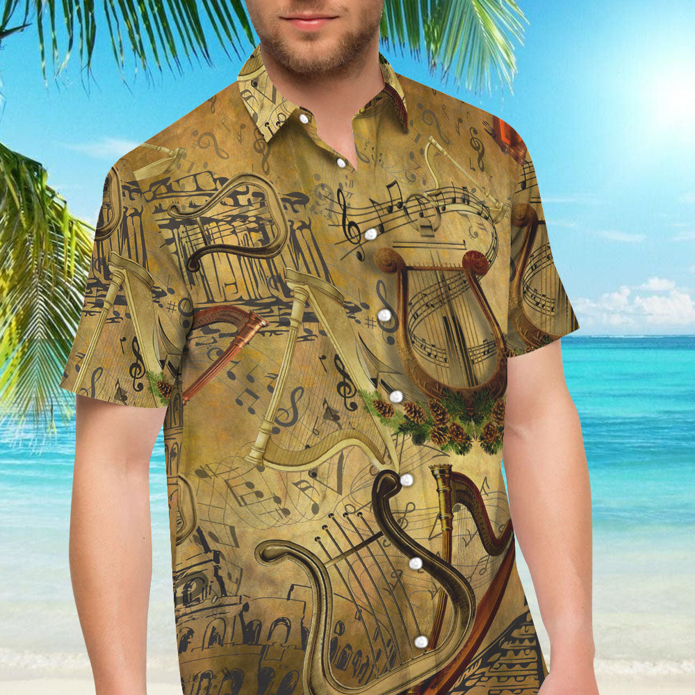 Ancient Harp Hawaiian Shirt, Christmas Gift