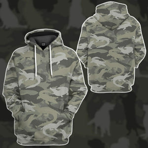 3D Crocodile Camo Custom Tshirt Hoodie Apparel