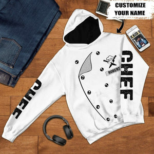 3D Chef Uniform Custom Name Tshirt Hoodie Apparel