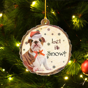 Xmas Bulldog Ornaments Set, Merry Woofmas Ornaments Set, Funny Christmas Ornaments Family Gift Idea For Dog Lover