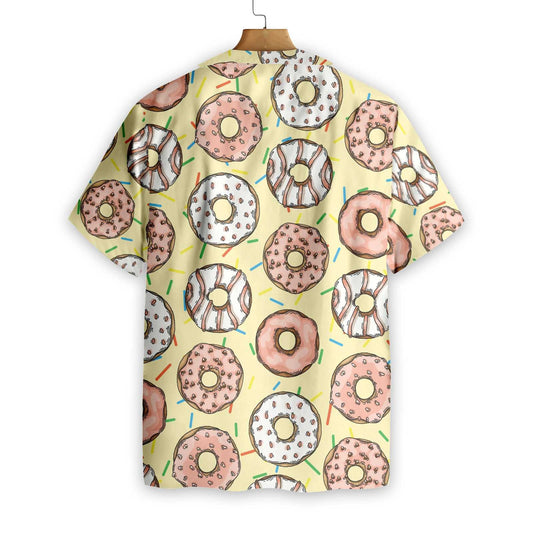 Donut Is My Life On Light Yellow Design Hawaiian Shirt, Hawaiian Shirt Gift, Christmas Gift