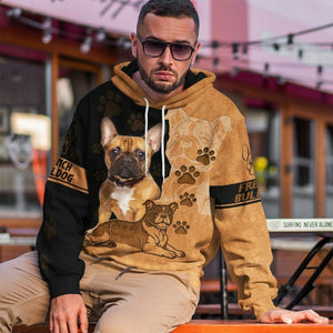 3D Love French Bulldog Custom Tshirt Hoodie Apparel