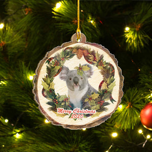 Xmas Koala Ornaments Set, Merry Christmas Ornaments Set, Funny Christmas Ornaments Family Gift Idea For Koala Lover