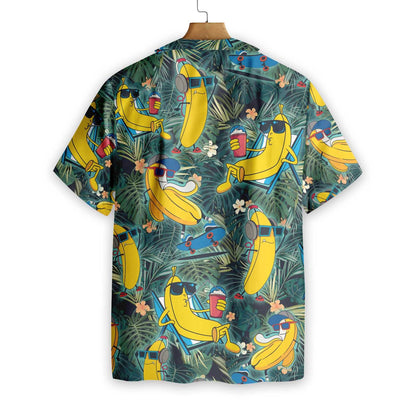 Funny Chill Tropical Banana Design Hawaiian Shirt,Hawaiian Shirt Gift, Christmas Gift
