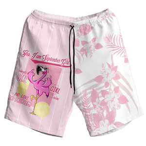 Flamingo September Girl Pattern Design Hawaiian Shirt,Hawaiian Shirt Gift, Christmas Gift