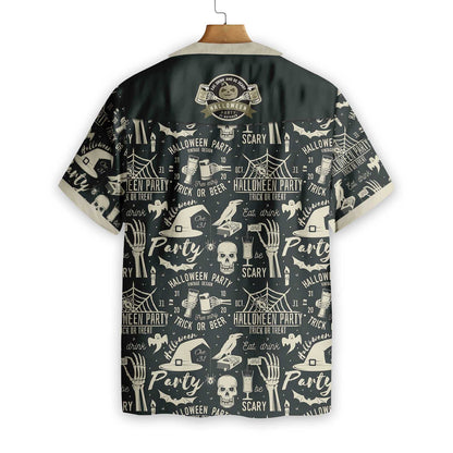 Theme Retro Halloween Beer Party Colorful Hawaiian Shirt,Hawaiian Shirt Gift, Christmas Gift