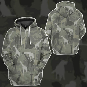 3D Giraffe Camo Custom Tshirt Hoodie Apparel