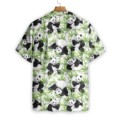 Into Nature Panda Bamboo Design Hawaiian Shirt, Hawaiian Shirt Gift, Christmas Gift