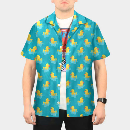 Sweet Little Duck Playing With Water Hawaiian Shirt,Hawaiian Shirt Gift, Christmas Gift