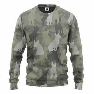 3D French Bulldog Camo Custom Tshirt Hoodie Apparel