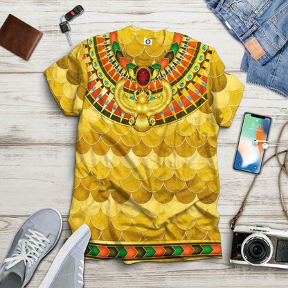 3D Gold Pharaoh Cosplay Custom Tshirt Hoodie Apparel
