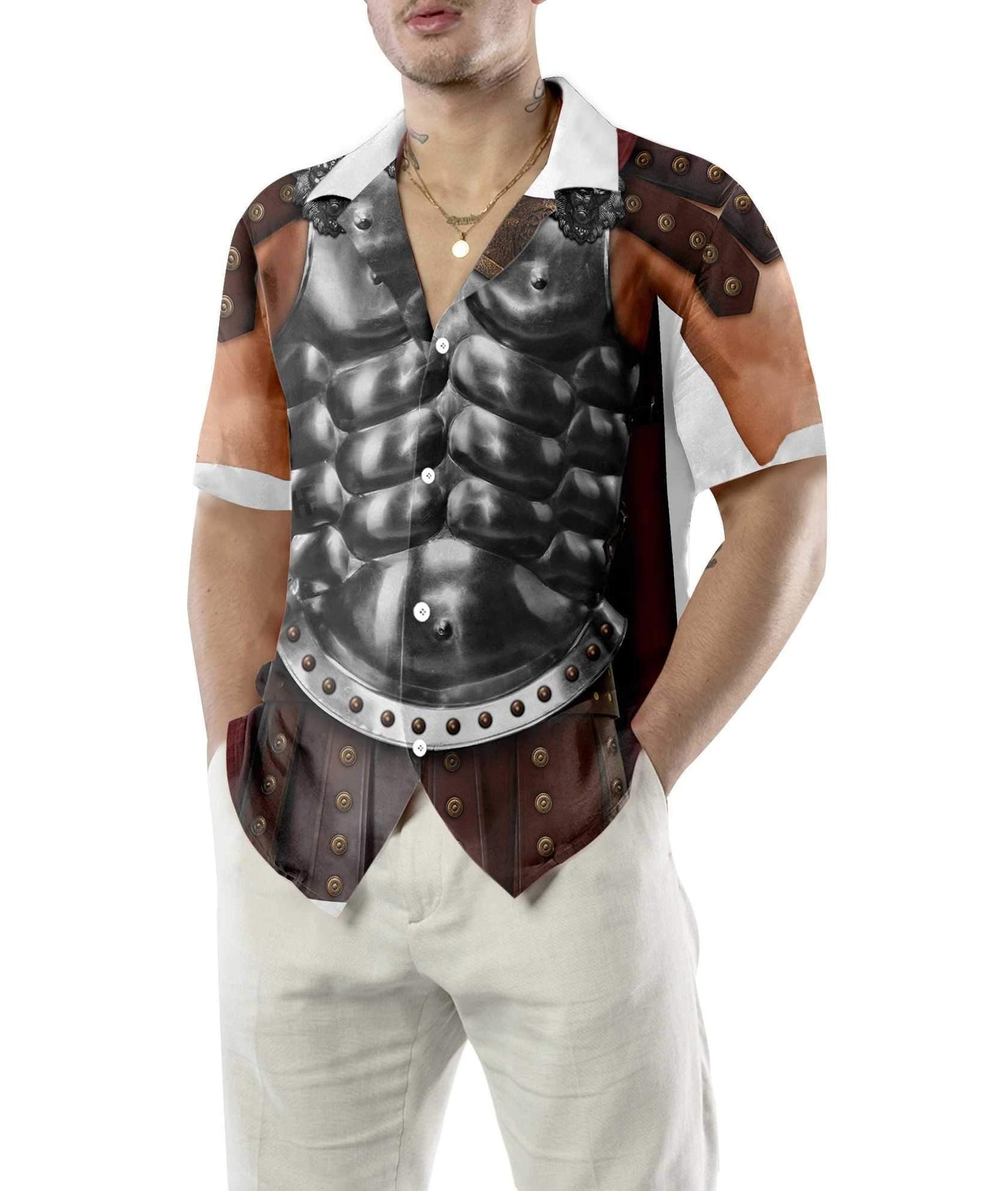 Cool Halloween Gladiator Costume Design Hawaiian Shirt,Hawaiian Shirt Gift, Christmas Gift