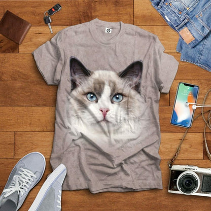 3D Ragdoll Cat Tshirt Hoodie Apparel