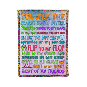 You are the peanut to my butter Merry Christmas fleece blanket unique Christmas family gift idea