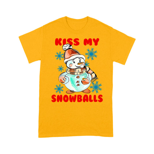 Kiss My Snowball Lustiges Weihnachts-Wortspiel-T-Shirt Geschenk für Weihnachten
