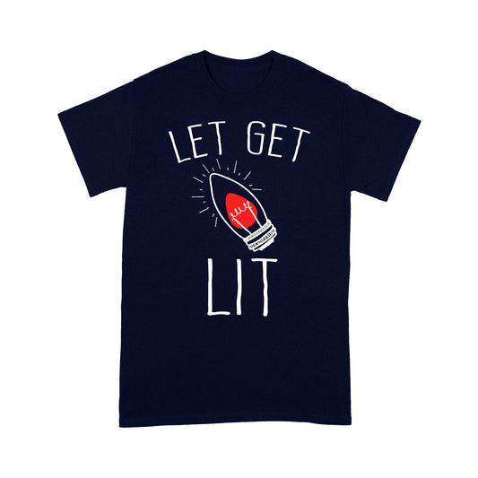 Funny Christmas Outfit - Let's Get Lit.  Tee Shirt Gift For Christmas