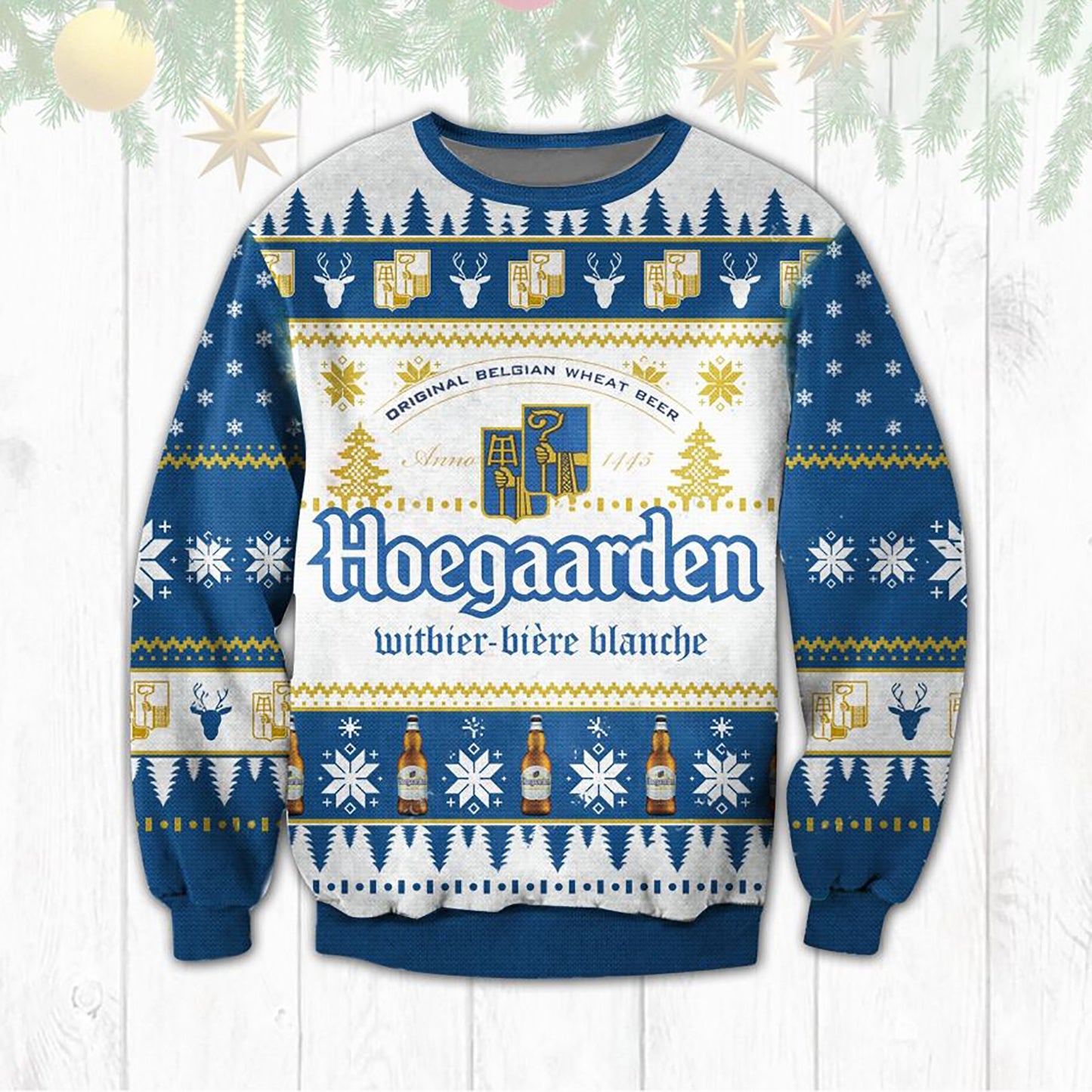 Hoegaarden Ugly Sweater Beer Drinking, Christmas Ugly Sweater, Christmas Gift, Gift Christmas 2024