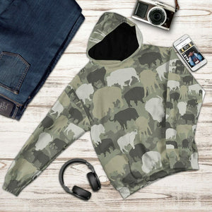 3D Bison Camo Custom Tshirt Hoodie Apparel