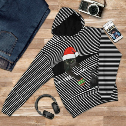 3D Black cat at Christmas Custom Tshirt Apparel