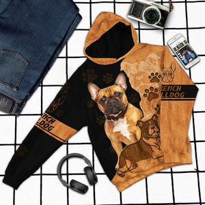 3D Love French Bulldog Custom Tshirt Hoodie Apparel