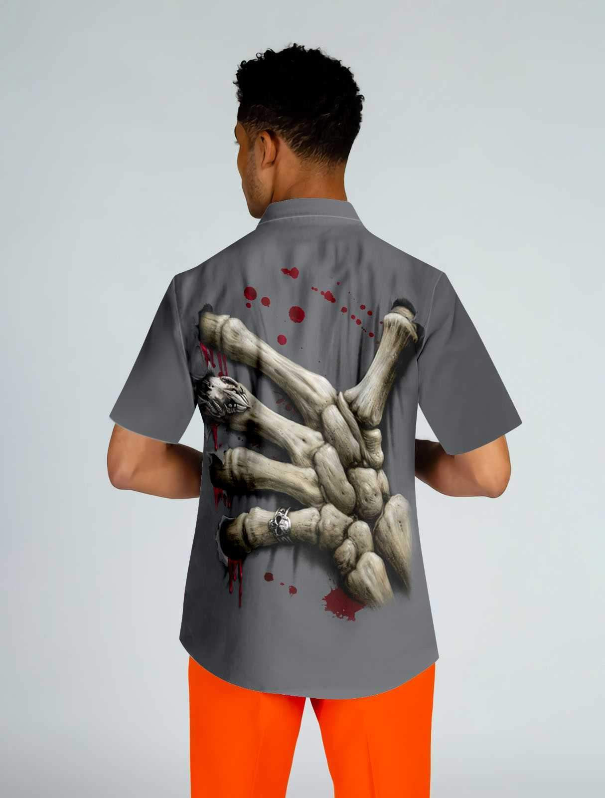 Death Hand Halloween Shirt Hawaiian ShirtHawaiian Shirt Gift, Christmas Gift