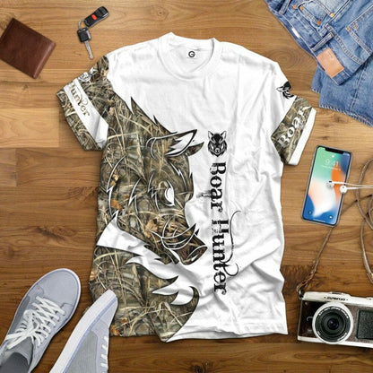 3D Wildschweinjäger Custom T-Shirt Hoodie Bekleidung
