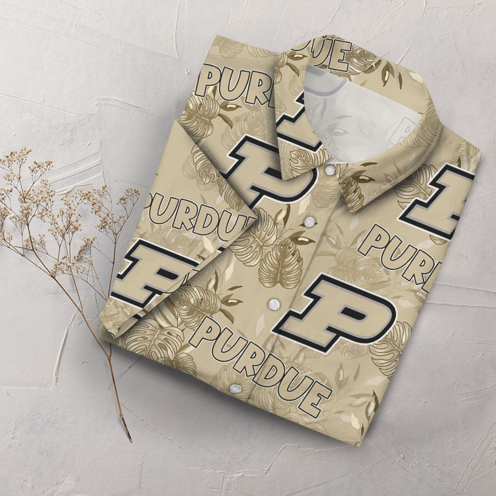 Purdue Boilermakers Aloha Shirt Hawaiian Aloha Shirt Hawaiian Shorts Beach Short Shirt, Hawaiian Shirt Gift, Christmas Gift