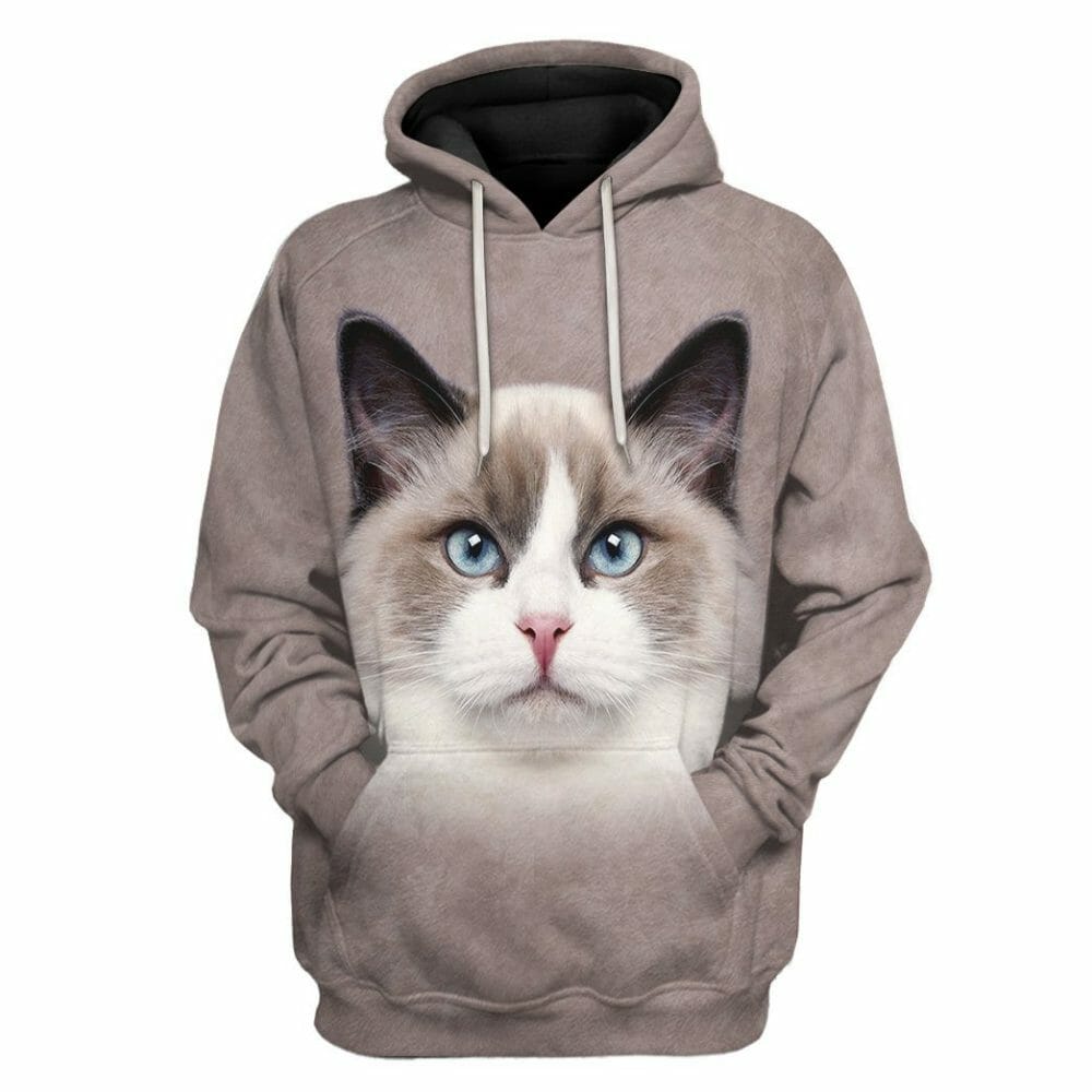 3D Ragdoll Cat Tshirt Hoodie Apparel
